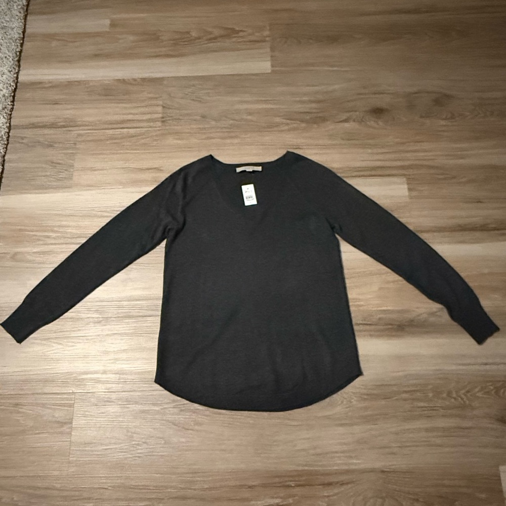 NWT LOFT | Charcoal Long Sleeve Top